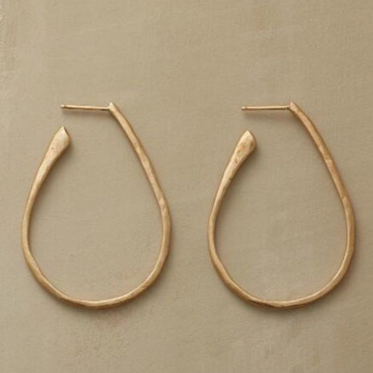 Retro Gold Hoop Earrings