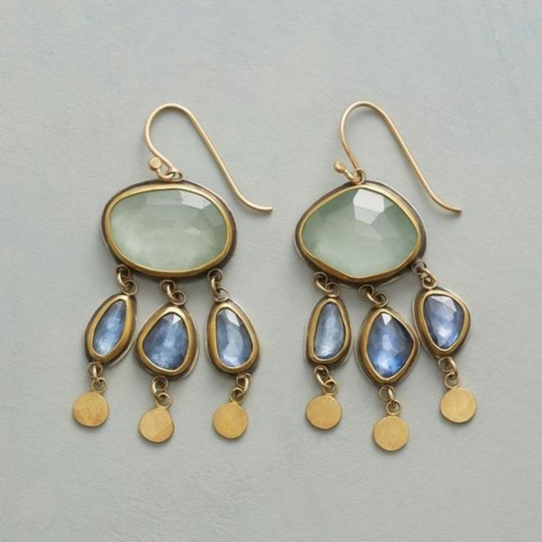 Retro Colorful Rainstone Earrings