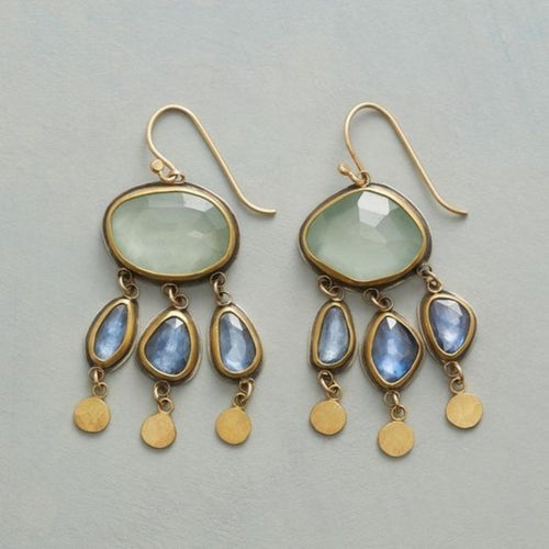 Retro Colorful Rainstone Earrings