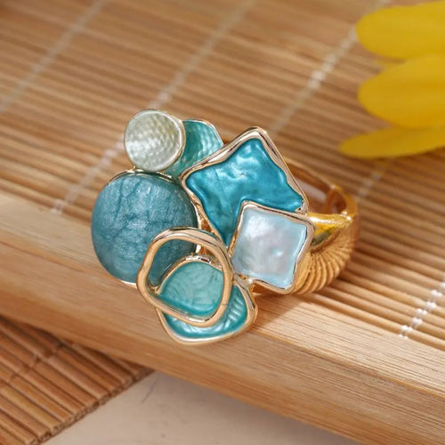 Antique Blue and Gold Ring