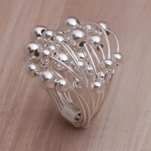 Antique Silver Plant Sprout Ring