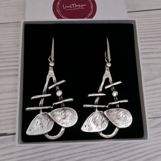 Retro Silver-Plated Earrings