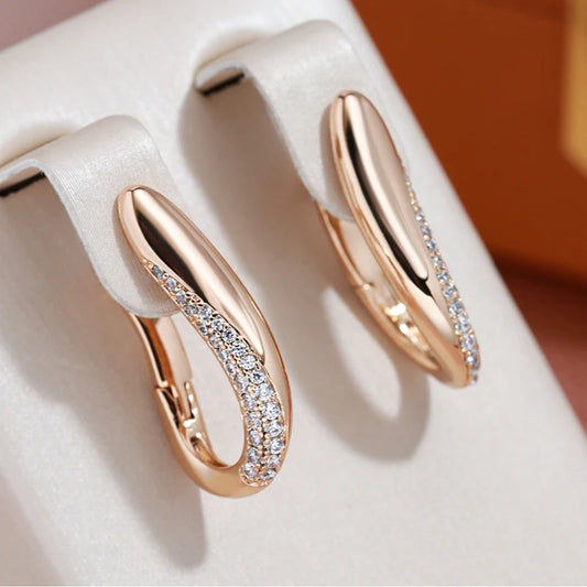 Chic Bright Gold Earrings