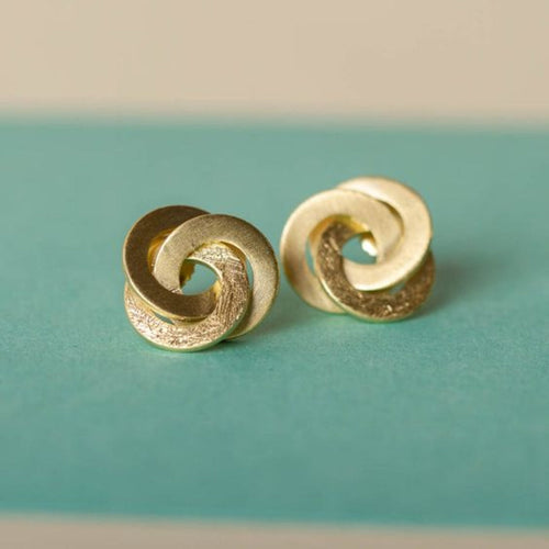 Retro Golden Braided Earrings