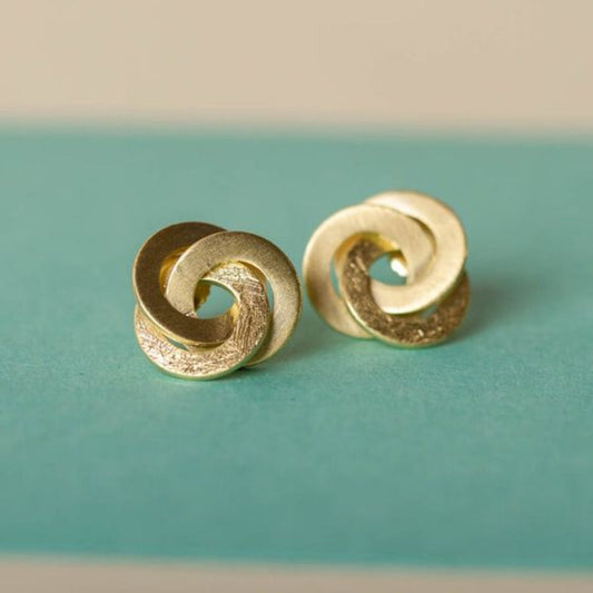 Retro Golden Braided Earrings