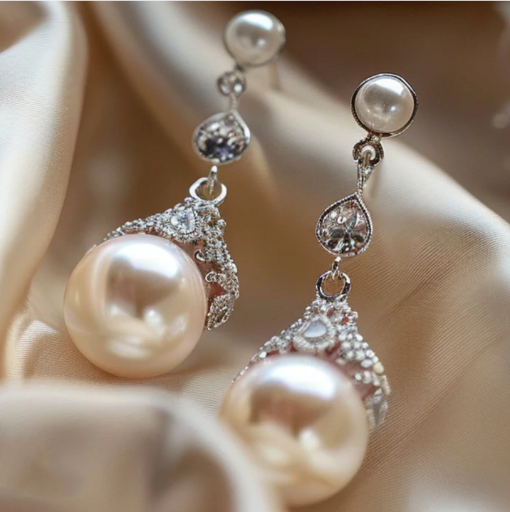 Statement Big Pearl Drop Earrings