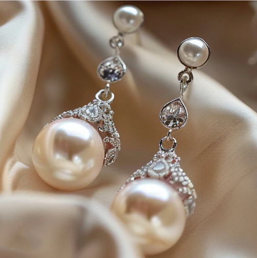 Statement Big Pearl Drop Earrings