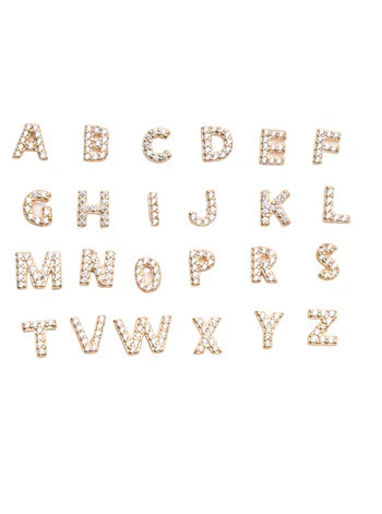 Gold Initial Earring - Single Letter