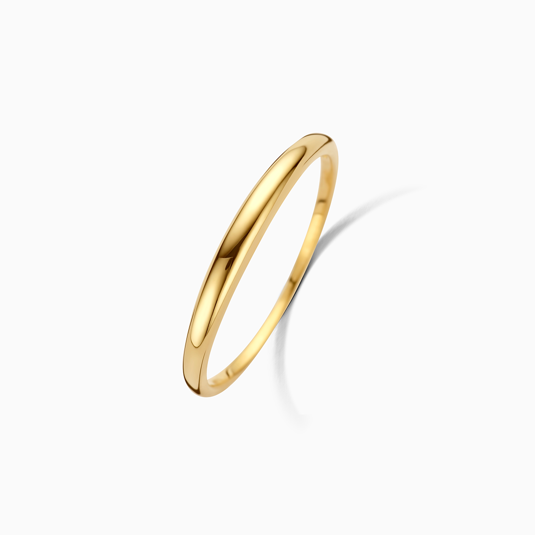 Elegant Slim Gold Dome Ring