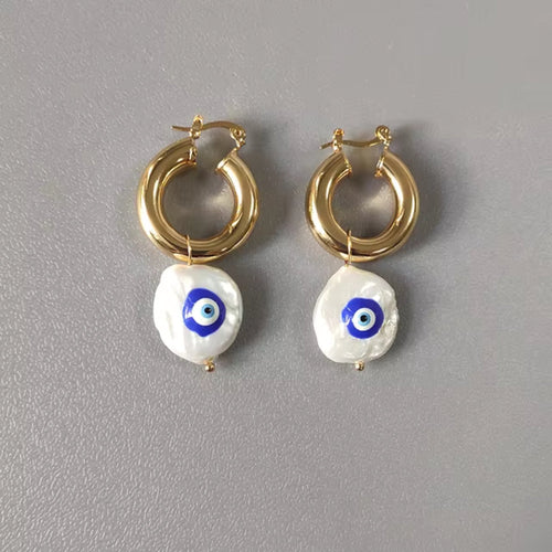 Antique Nazar Gold Earrings