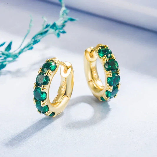 Elegant Green Crystal Earrings