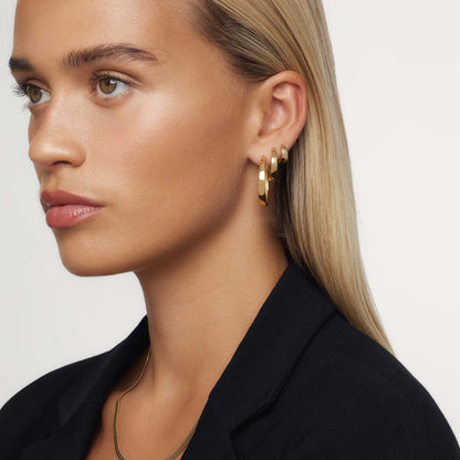 Gia Statement Gold Hoop Earrings