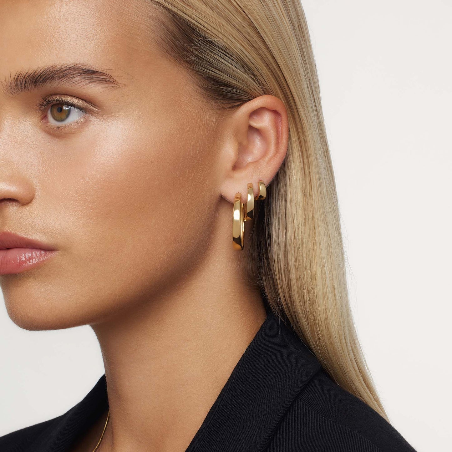 Gia Statement Gold Hoop Earrings