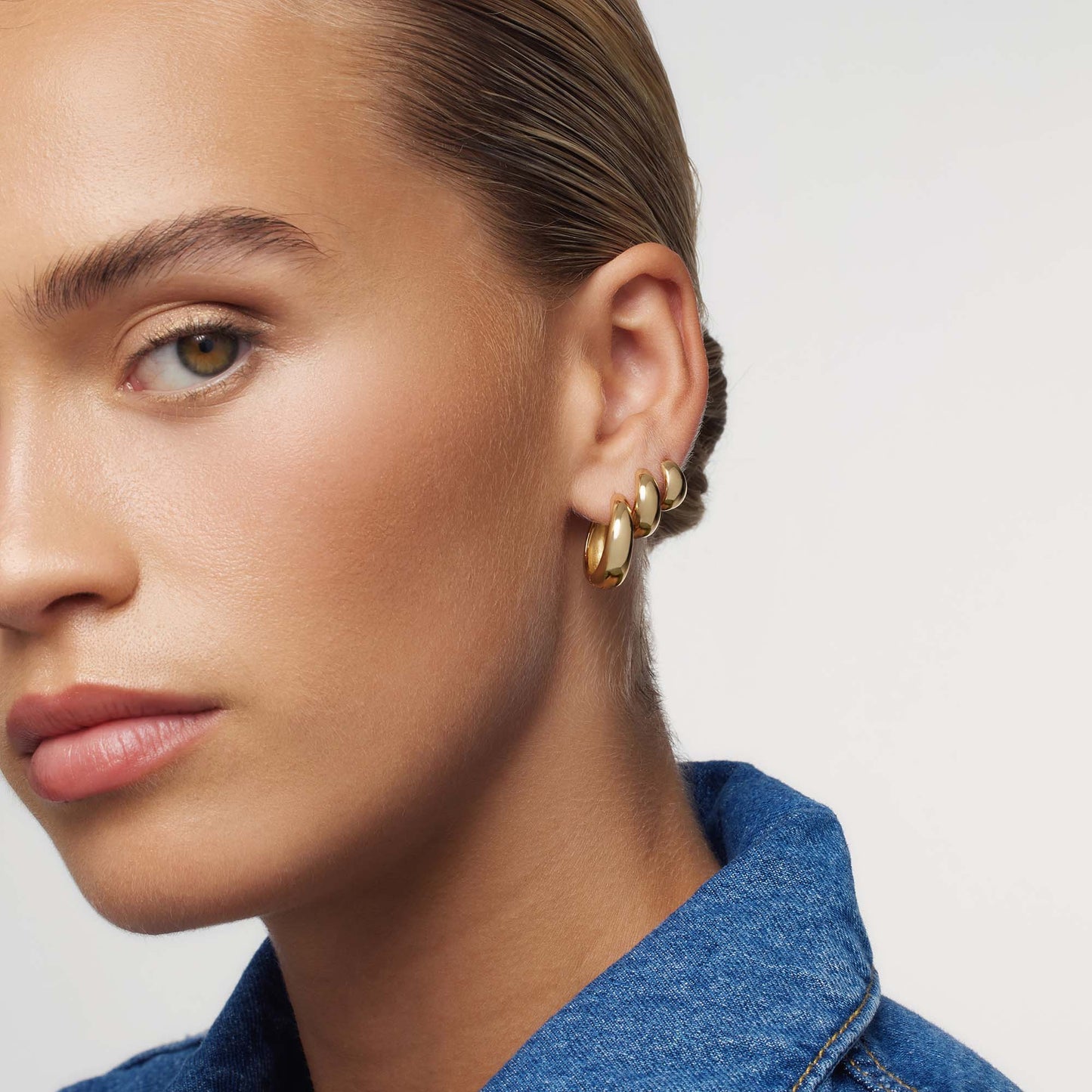 Statement Gold Rue Hoop Earrings