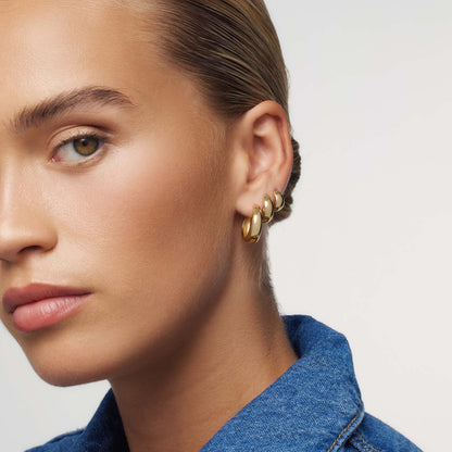 Statement Gold Rue Hoop Earrings