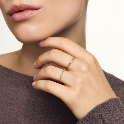 Elegant Slim Gold Dome Ring