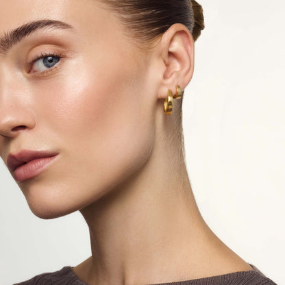 Gia Gold Hoop Earrings