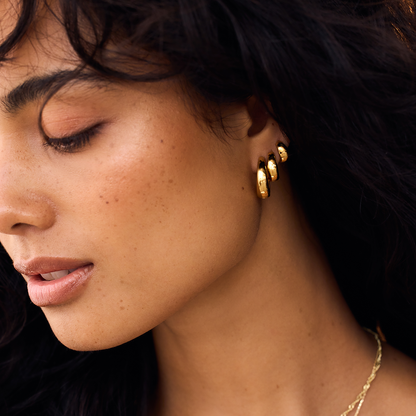 Gold Rue Hoops