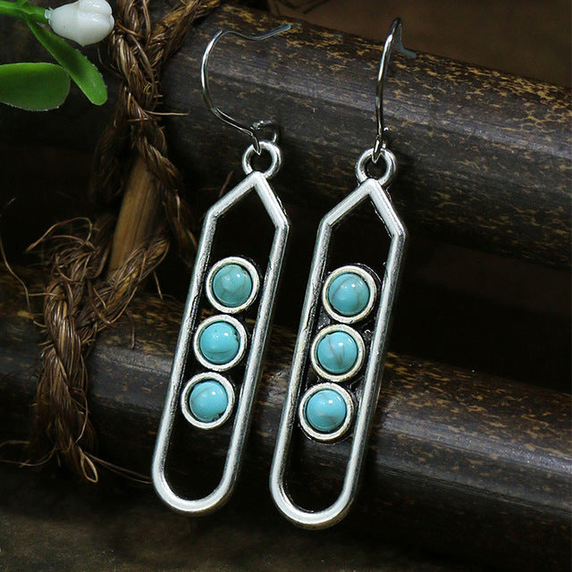 Sterling Silver Triple Opal Sphere Earrings