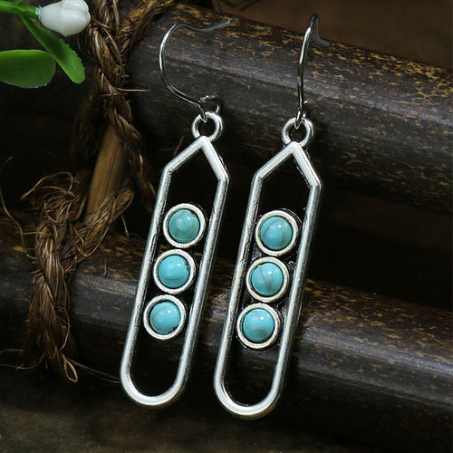 Sterling Silver Triple Opal Sphere Earrings
