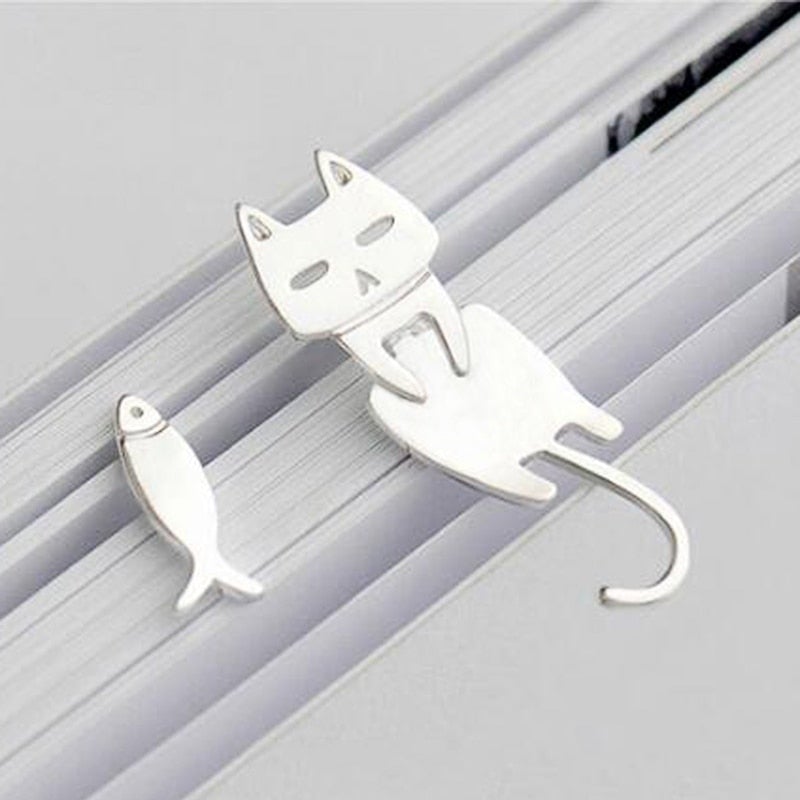 Silver Kitty Climbing Earrings