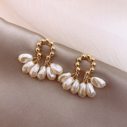 Elegant Baroque Pearl Drop Earrings