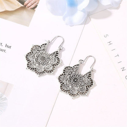 Lotus Flower Mandala Earrings