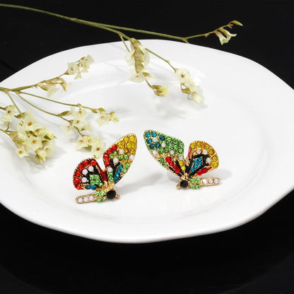 Limited Edition Butterfly Earrings featuring Zirconia Inlay