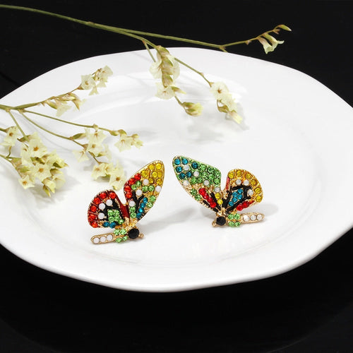 Limited Edition Butterfly Earrings featuring Zirconia Inlay