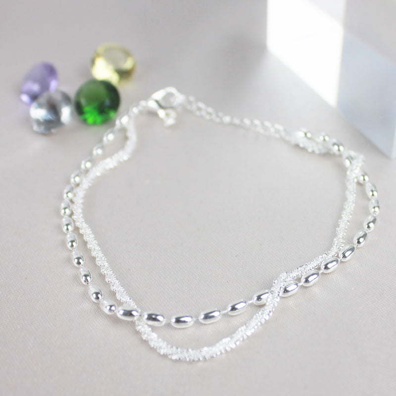 Sterling Silver Zirconia Bracelet