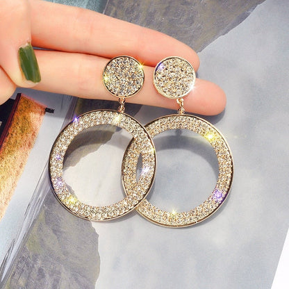 Gold and Silver Zirconia Earrings