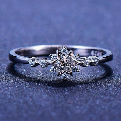 Sterling Silver 925 Snowflake Ring