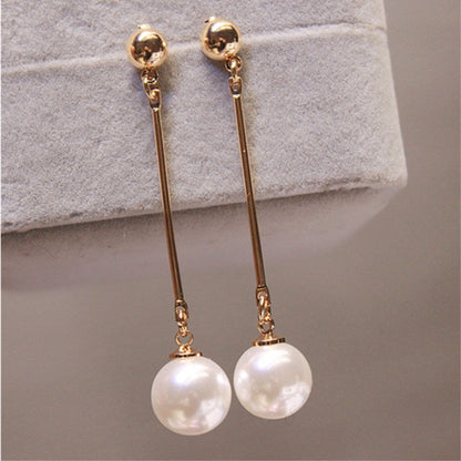 Elegant Dangling Earrings Featuring Exquisite Hand-Plated Pearls