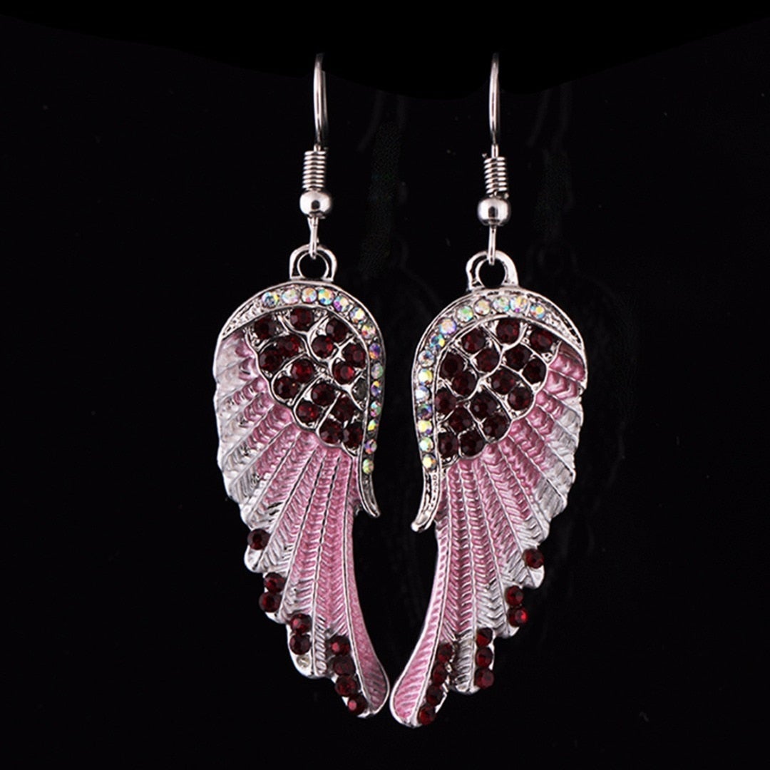 Elegant Crystal Angel Earrings