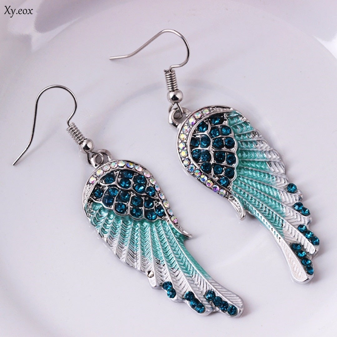 Elegant Crystal Angel Earrings