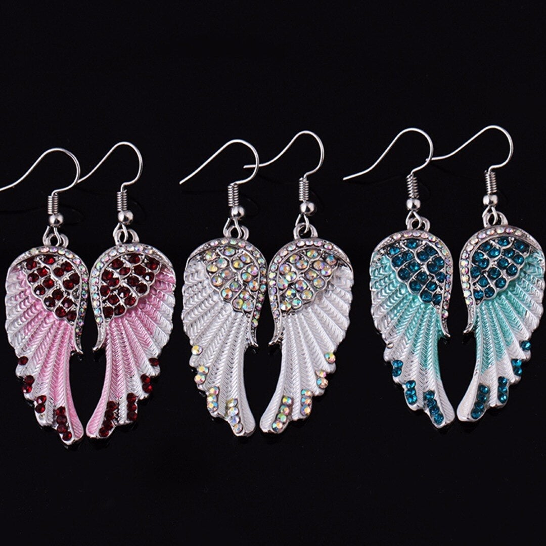 Elegant Crystal Angel Earrings