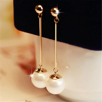 Elegant Dangling Earrings Featuring Exquisite Hand-Plated Pearls
