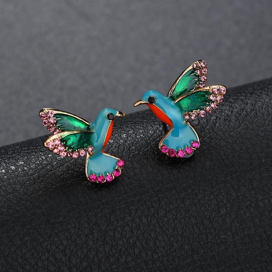 Elegant Crystal Hummingbird Earrings