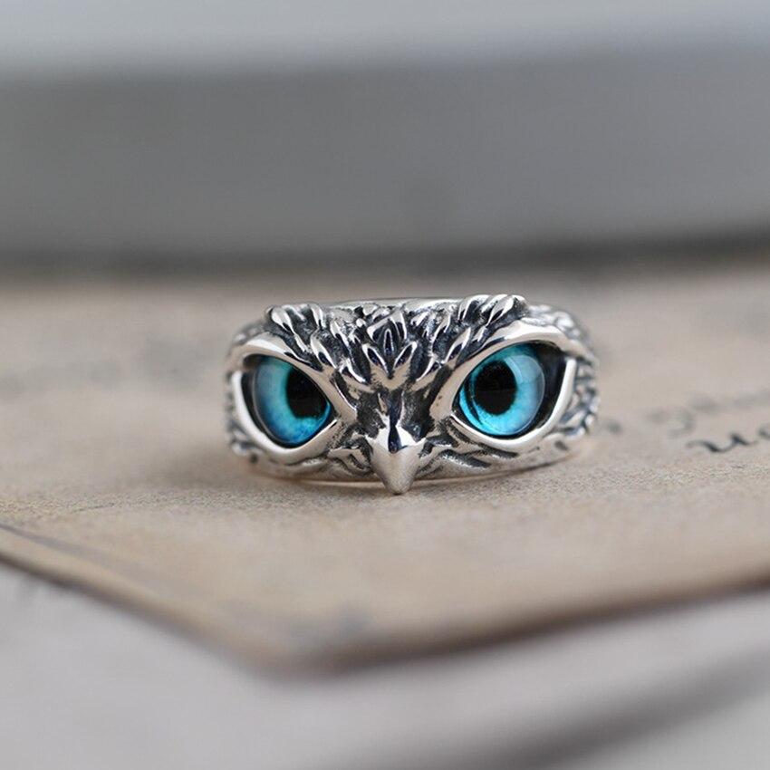 Silver and Opal Adjustable Owl of Good Fortune Ring