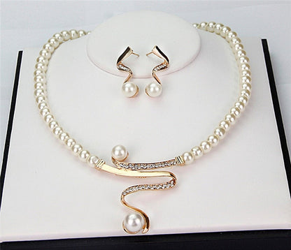 Elegant Natural Pearl Necklace and Earring Set - Buy One, Get One Free!