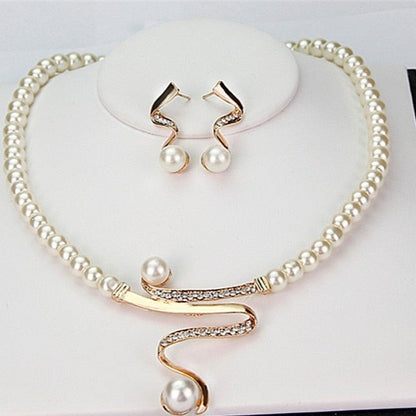 Elegant Natural Pearl Necklace and Earring Set - Buy One, Get One Free!