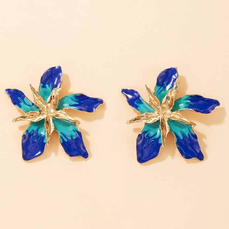 Gold Lucky Floral Earrings