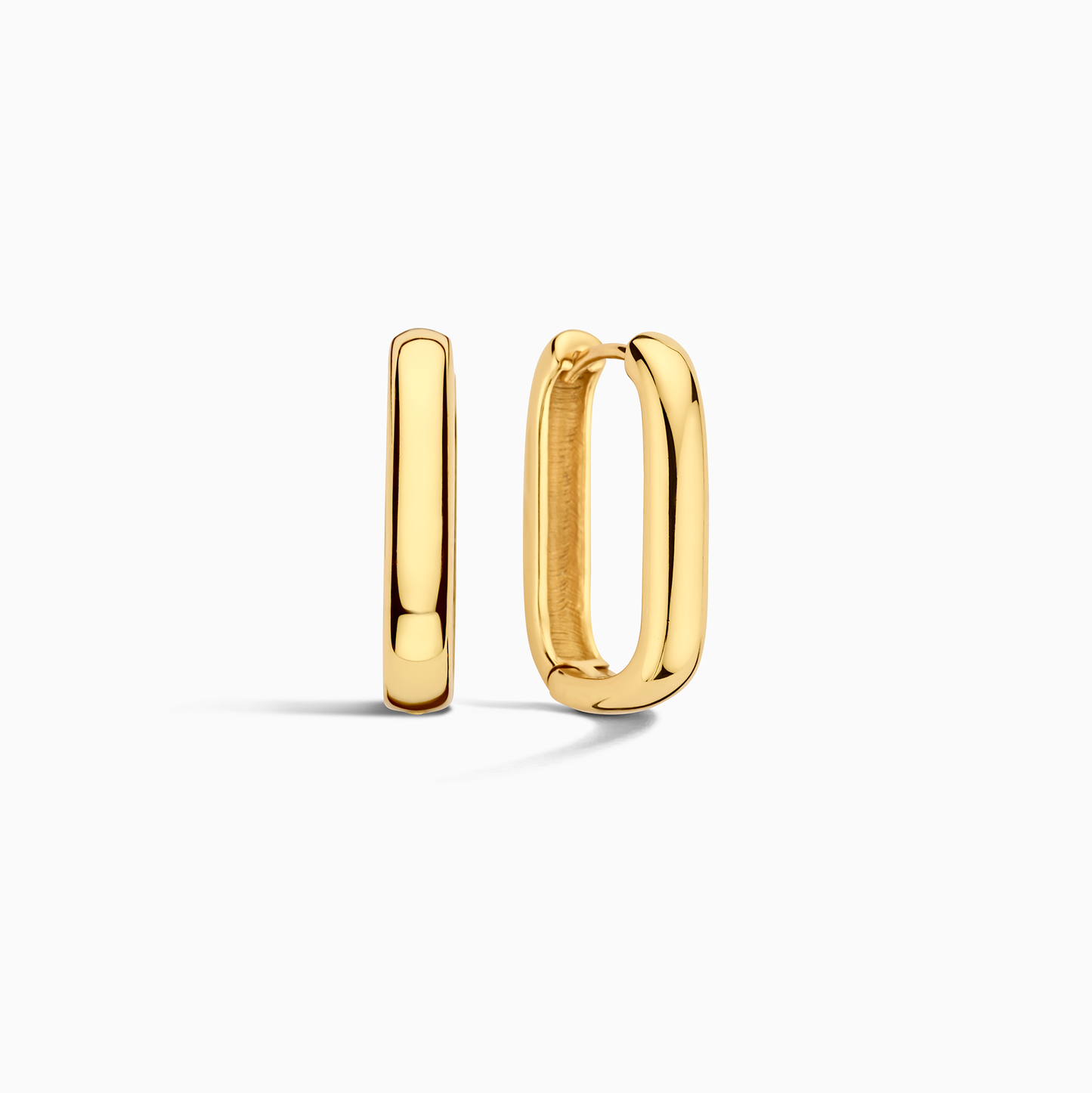 Golden Hoop Earrings with Iconic Design