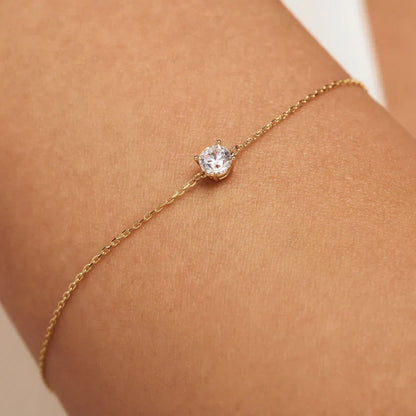 Cléa Gold Moissanite Gemstone Bracelet