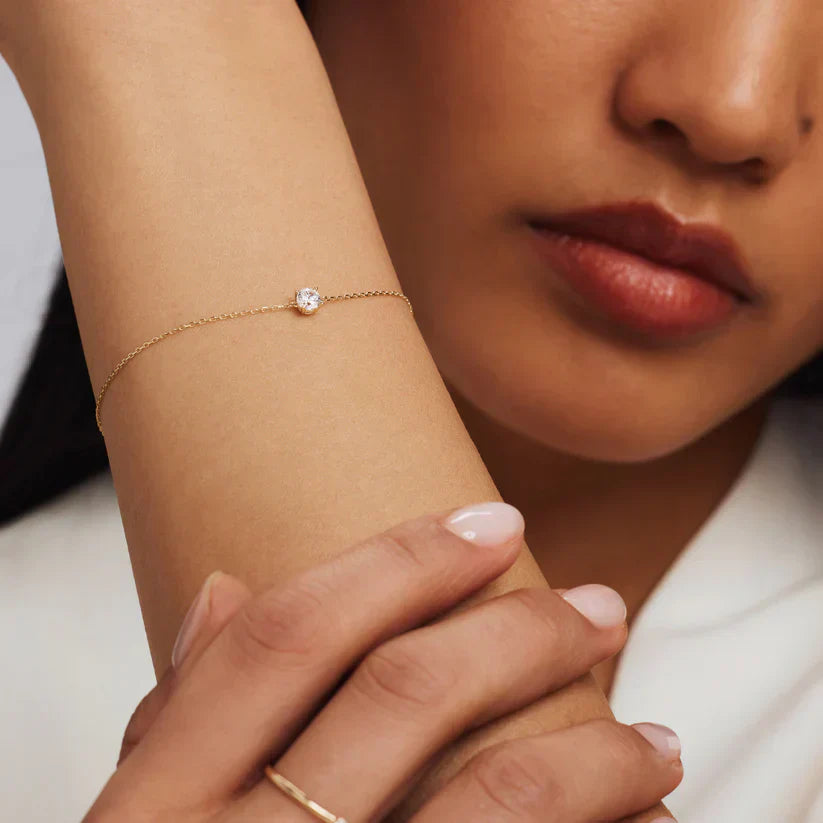 Cléa Gold Moissanite Gemstone Bracelet