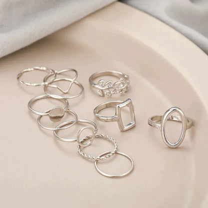 Set of 11 Antique Silver Rings