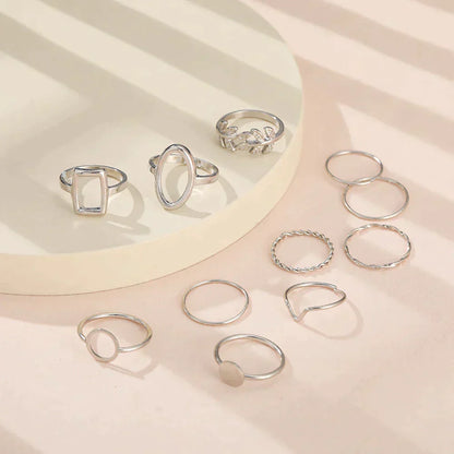 Set of 11 Antique Silver Rings