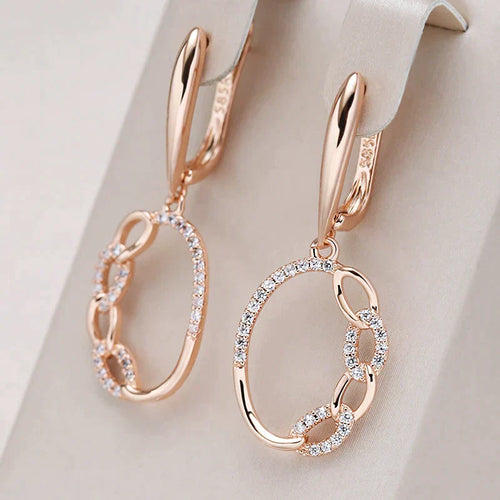 Chic Gold Zirconia Earrings