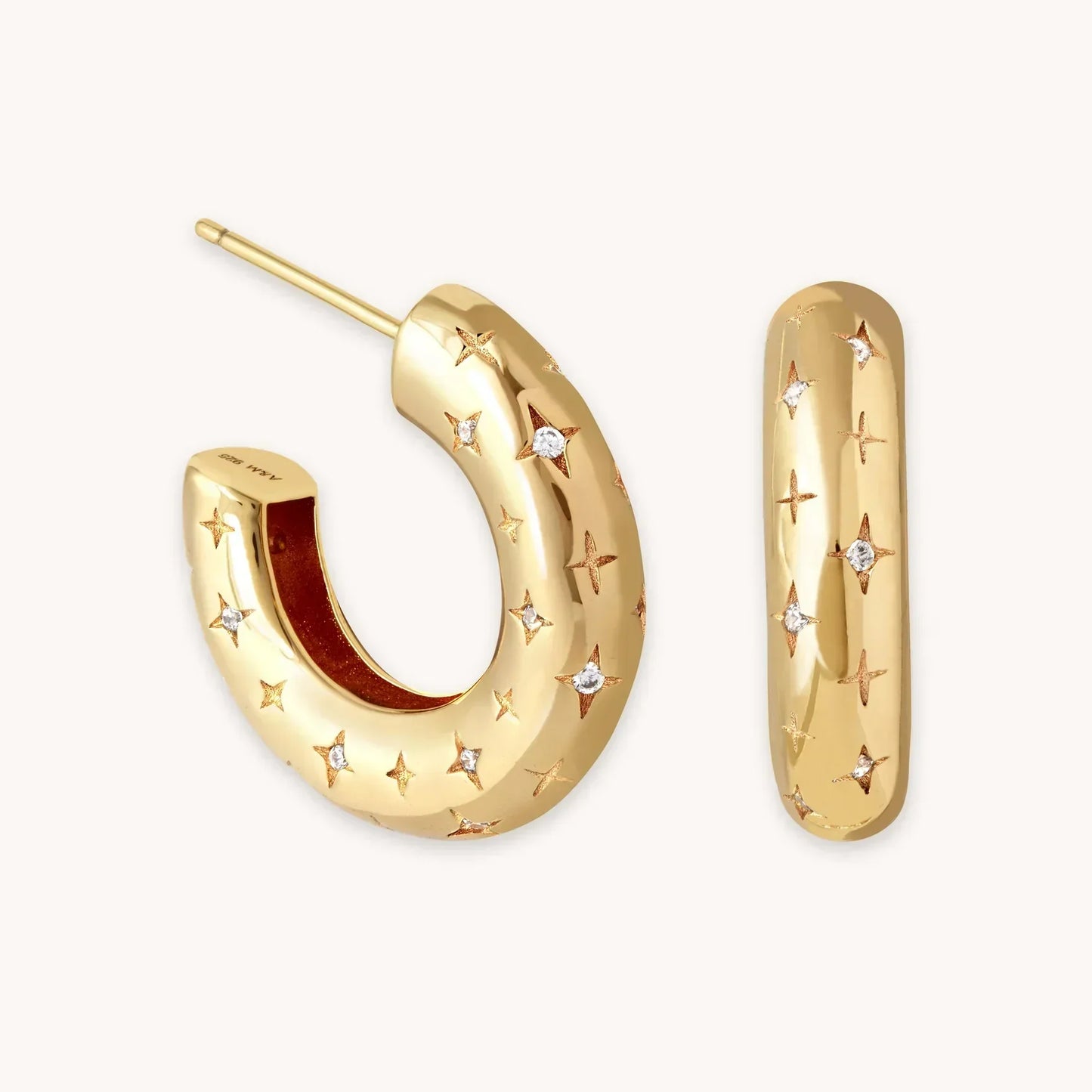 Galactic Gold Hoop Earrings
