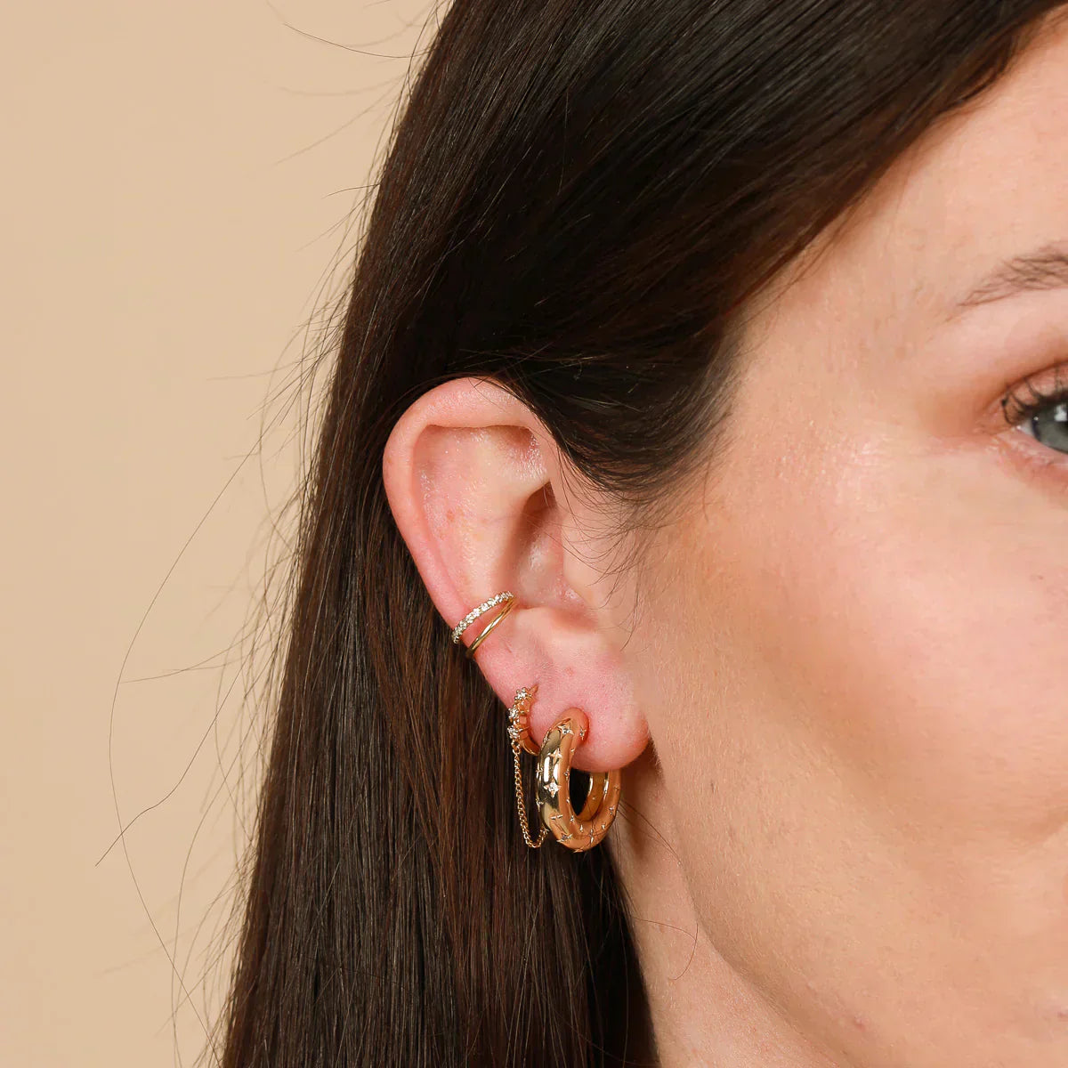 Galactic Gold Hoop Earrings